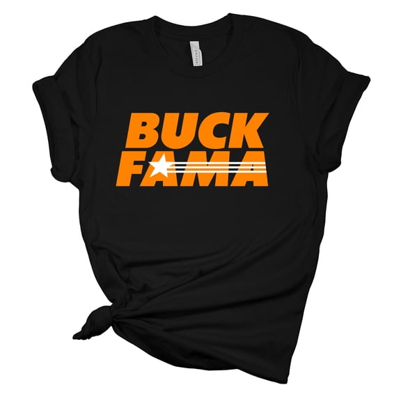Womens Tennessee Tshirt TN Orange Football Buck Fama Team Color Tennessee VS. Alabama Short Sleeve T-shirt Graphic Tee-Black-xl