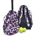 thumbnail image 1 of Womens Tennis Backpack - Taboo Fashions Ladies Tennis Bag Holds Two Racquets, Padded Straps and Side Carry Handle, 1 of 9
