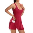 thumbnail image 1 of Womens Tennis Dress with Built in Shorts Golf Dress Athletic Outfits Active Dresses Workout Onesie Yoga, 1 of 5