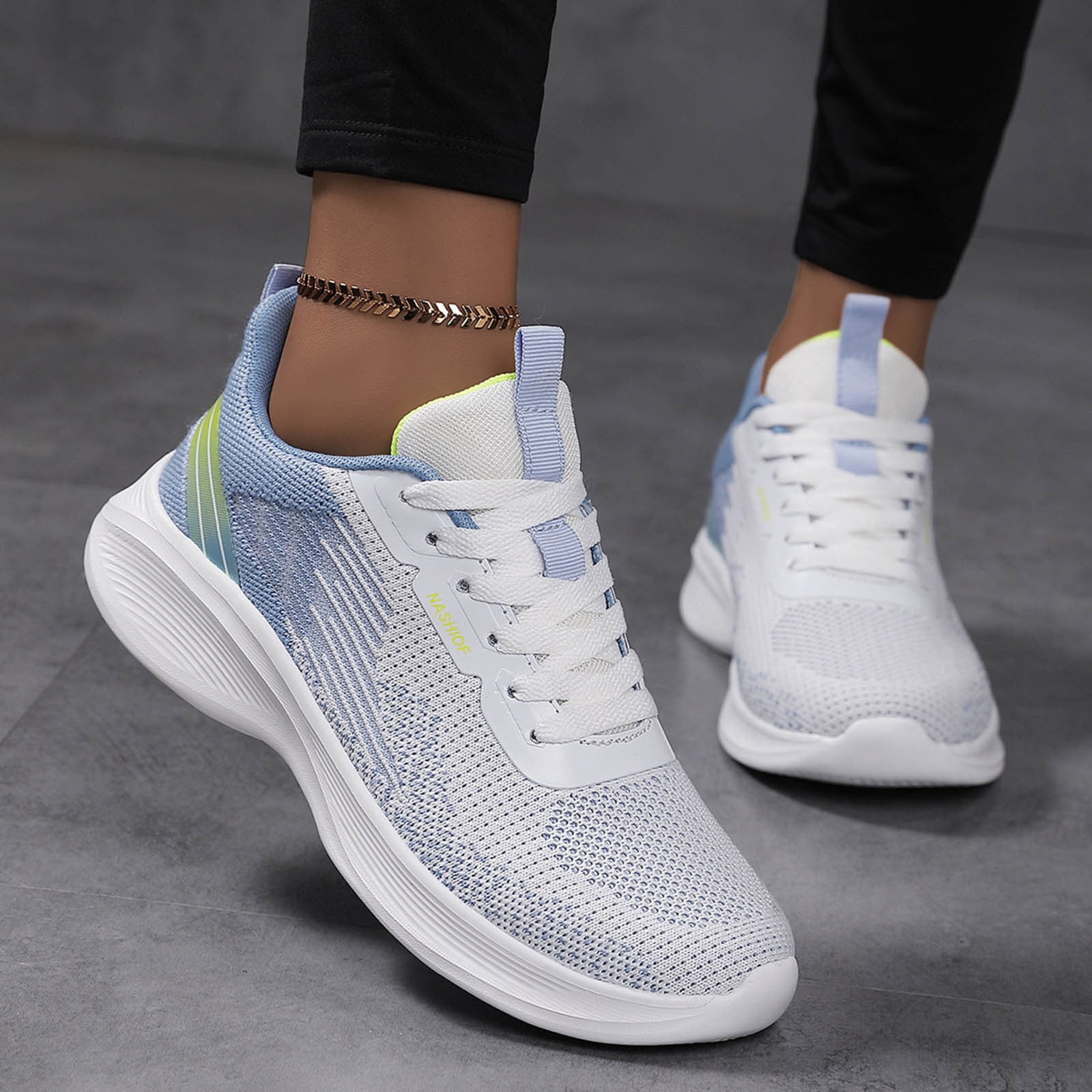 Womens Tennis Shoes Platform Clearance Comfortable Tennis Running Shoes Casual Supportive Neutral Sneakers Size 7 Blue