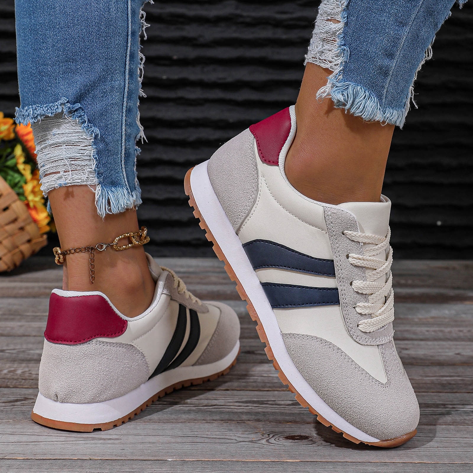 Womens Tennis Shoes Platform Clearance Neutral Lightweight Running Shoes Breathable Soft Workout Sneakers Size 8.5 Blue