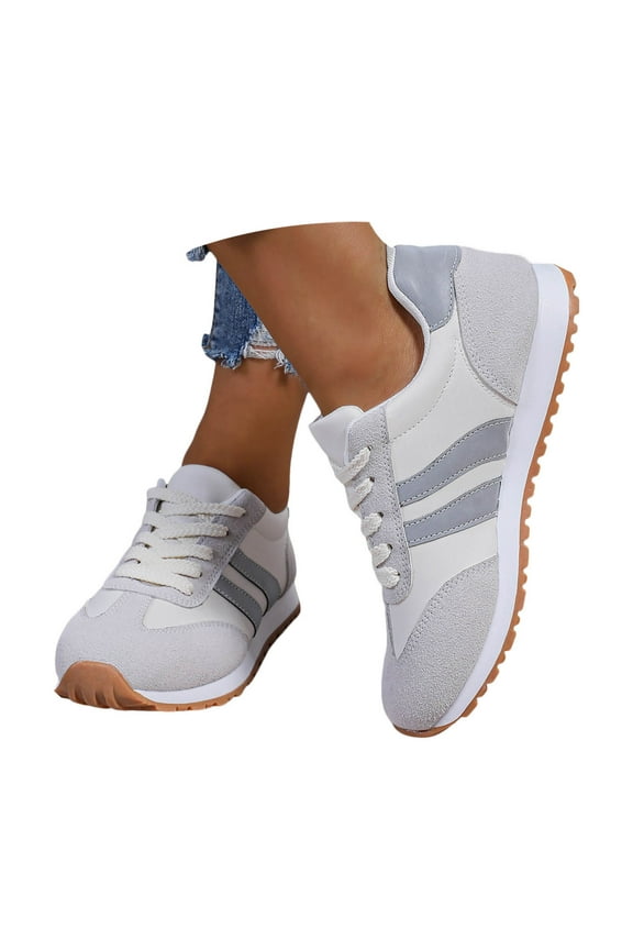 Womens Tennis Shoes Platform Clearance Neutral Lightweight Running Shoes Breathable Soft Workout Sneakers Size 8 Grey