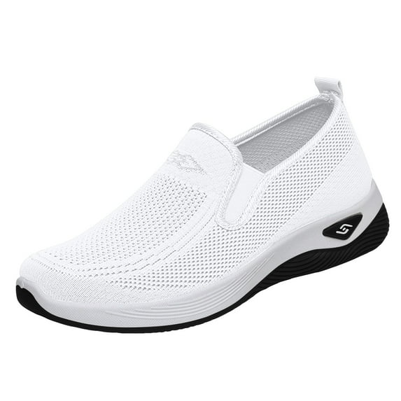 Womens Tennis Shoes Wide Width Non Slip Walking Gym Workout Athletic Comfortable Slip on Shoes