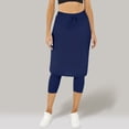 thumbnail image 1 of Womens Tennis Skirt With Built In Capri Leggings Pockets Knee Length Skorts Skirts Skirts For Hiking Sports Metallic Pencil Skirt Floral Skirts for Women Midi Length Poodle Skirts for Toddler Girls, 1 of 8