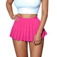 thumbnail image 1 of Womens Tennis Skirt Pleated Athletic Skirts with Pockets Shorts High Waisted Golf Skort for Workout Clothes Pink L, 1 of 4