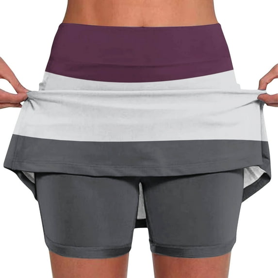 Womens Tennis Skirt Skorts Golf Skirt Athletic Workout Skirts Built-in Shorts High Waist for Sports Running Gym Training Yoga