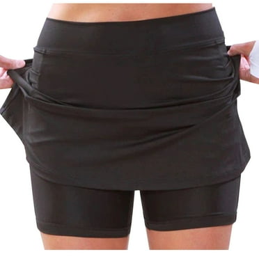Womens Tennis Skirts with Pockets Inner Shorts 2024 Mid Waisted Summer Solid Color Athletic Skorts for Golf Sports Running Pickleball