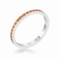 thumbnail image 1 of Womens Teresa 0.5 CT Cubic Zirconia Stainless Steel Eternity Band, Orange - Size 5, 1 of 1