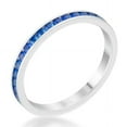 thumbnail image 1 of Womens Teresa 0.5 CT Sapphire Cubic Zirconia Stainless Steel Eternity Band - Size 6, 1 of 1