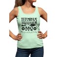 thumbnail image 1 of Womens Terminus BBQ Funny Zombie Apocalypse Racerback Tank Top T-Shirt, 1 of 1