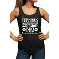 thumbnail image 1 of Womens Terminus BBQ Funny Zombie Apocalypse Racerback Tank Top T-Shirt, 1 of 1