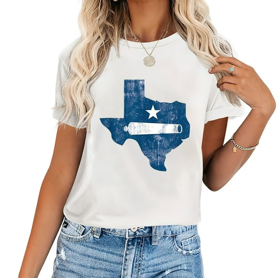 Womens Texas State Come And Take It Flag Canon 1836 T-Shirt