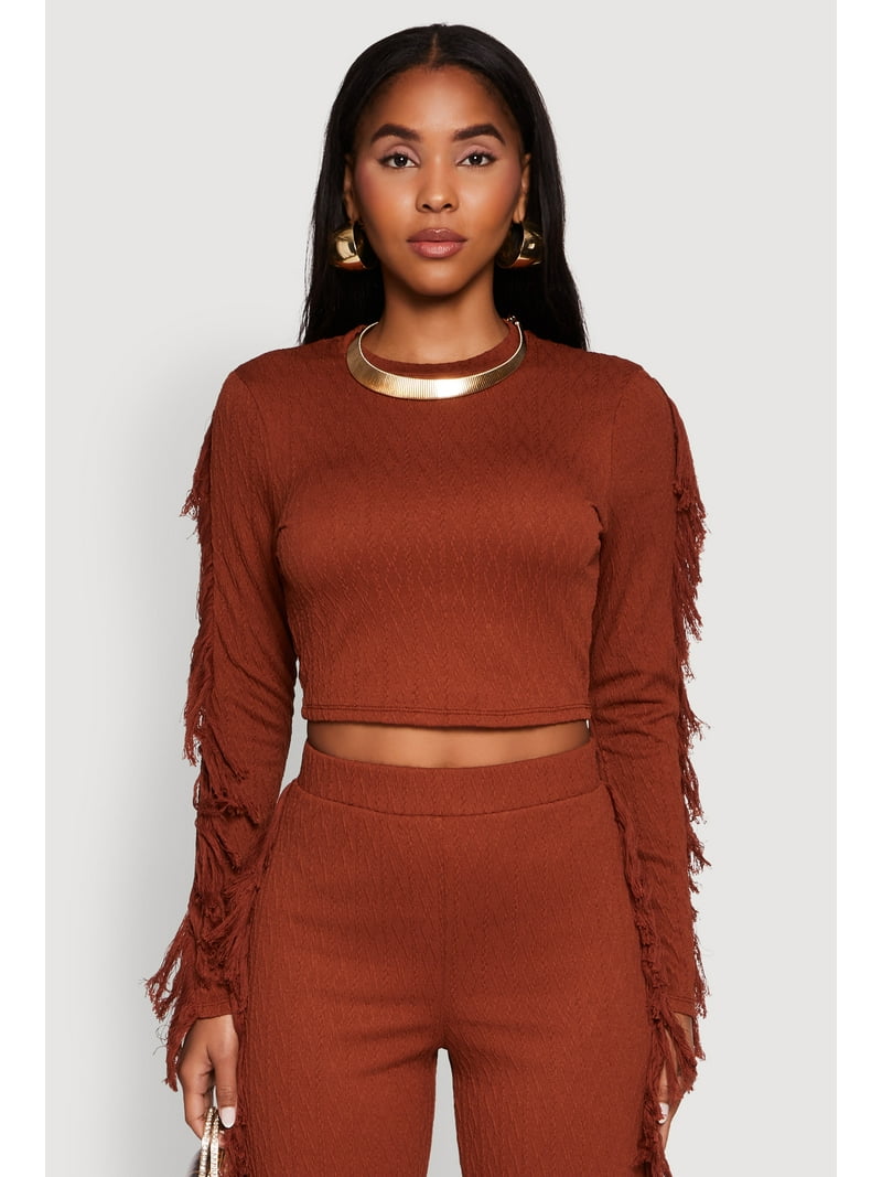トップス Acka fringe american sleeve tops fringe american sleeve tops – Acka online store