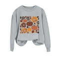 thumbnail image 1 of Womens Thanksgiving Day Sweatshirts Oversized Crewneck Pullover Tops Cute Floral Pumpkin Graphic Shirts Drop Shoulder Long Sleeve Fashion Sweatshirt Casual Loose Hoodies Sweater Holiday Clothes, 1 of 7