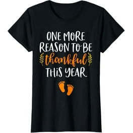 Womens Womens Thanksgiving Pregnancy Announcement Fall Baby Reveal T-Shirt Womens Womens Thanksgiving Pregnancy Announcement Fall Baby Reveal T-Shirt