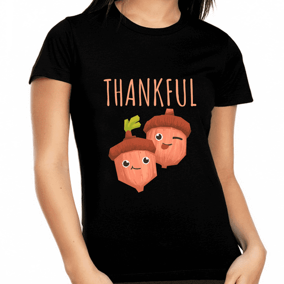 Womens Thanksgiving Shirt Cute Acorns Shirt Plus Size Fall Shirts Thanksgiving Shirts for Women Plus Size