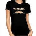 thumbnail image 1 of Womens Thanksgiving Shirt Flowers Shirt Thanksgiving Outfit Fall Shirts Women Thankful Shirts for Women, 1 of 6