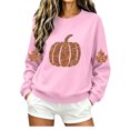 thumbnail image 1 of Womens Thanksgiving Sweatshirts Pumpkin Crew Neck Oversized Maple Leaf Pullover Casual Fall Winter Long Sleeve Top, 1 of 6