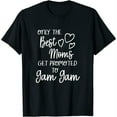 thumbnail image 1 of Womens The Best Moms Get Promoted To Gam Gam For Special Grandma T-Shirt Black 3X-Large, 1 of 5