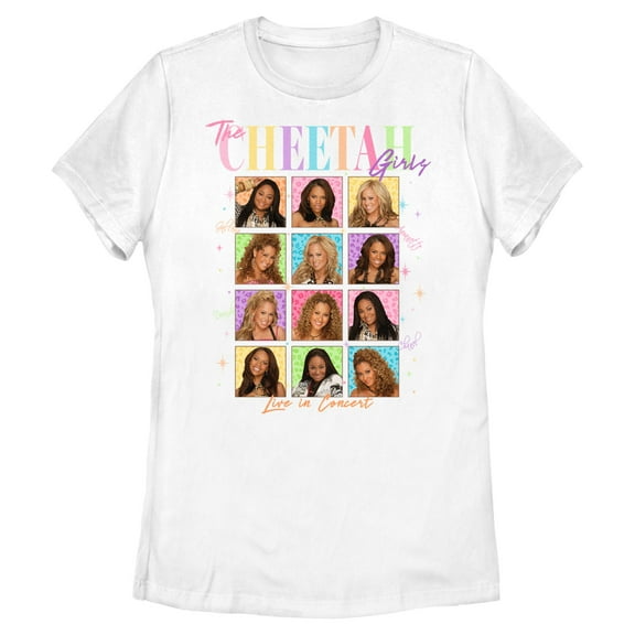 Womens The Cheetah Girls Colorful Portrait Grid T Shirt