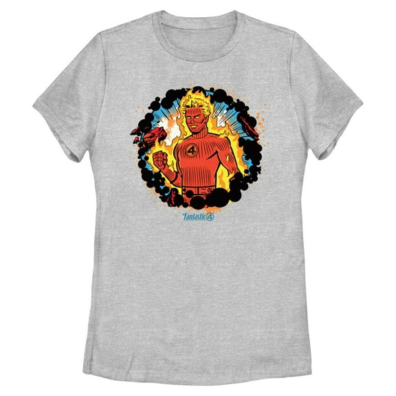 Womens The Fantastic Four: First Steps Human Torch Fire Power T Shirt