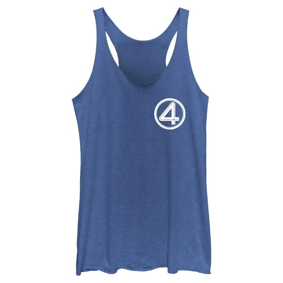 Womens The Fantastic Four: First Steps Small Retro Logo Racerback Tank