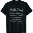 thumbnail image 1 of Womens The Greatest Danger To Freedom Quote Thomas Jefferson T-Shirt Black 3X-Large, 1 of 5