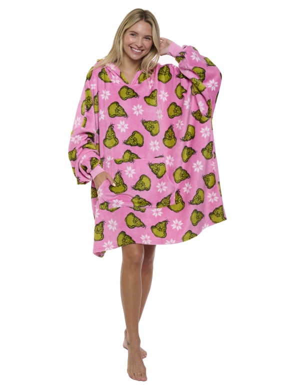 Womens the Grinch Hoodie Sweatshirt Oversized Christmas Pink Green Comfortable