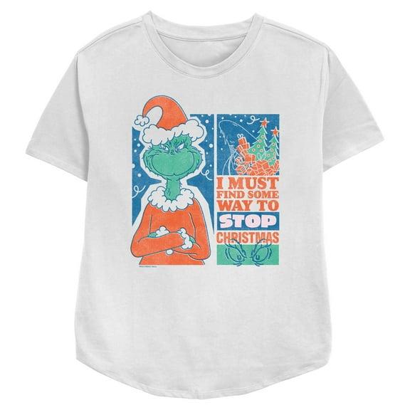 Womens The Grinch I Must Find Some Way To Stop Christmas T Shirt
