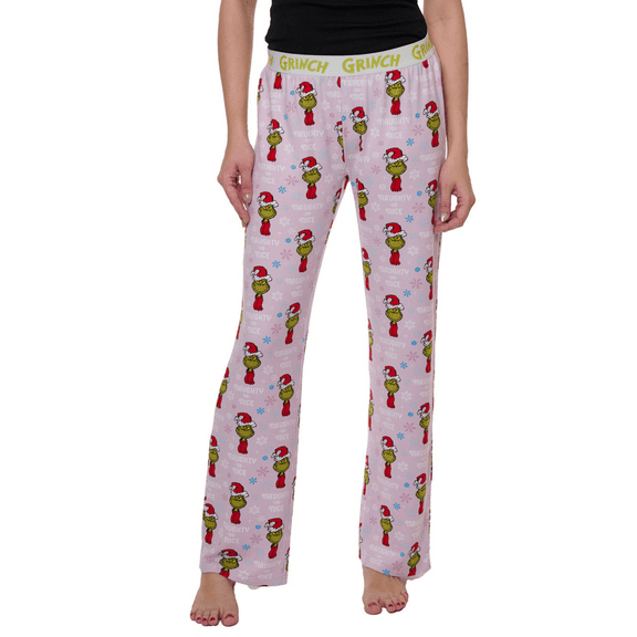 Womens The Grinch Pajama Pants Sleepwear Lounge Pants Naughty or Nice