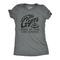 thumbnail image 1 of Womens The Gym Makes Me Feel Less Murdery T Shirt Funny Sarcastic Work Out Exercise Graphic Tee Womens Graphic Tees, 1 of 7