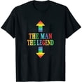 thumbnail image 1 of Womens The Man And The Legend | Funny Gay Pride Shirt For Men White 2X-Large, 1 of 5
