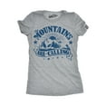 thumbnail image 1 of Womens The Mountains Are Calling Cool Sunset Vintage Rockies Funny Hiking Nature T shirt Womens Graphic Tees, 1 of 8