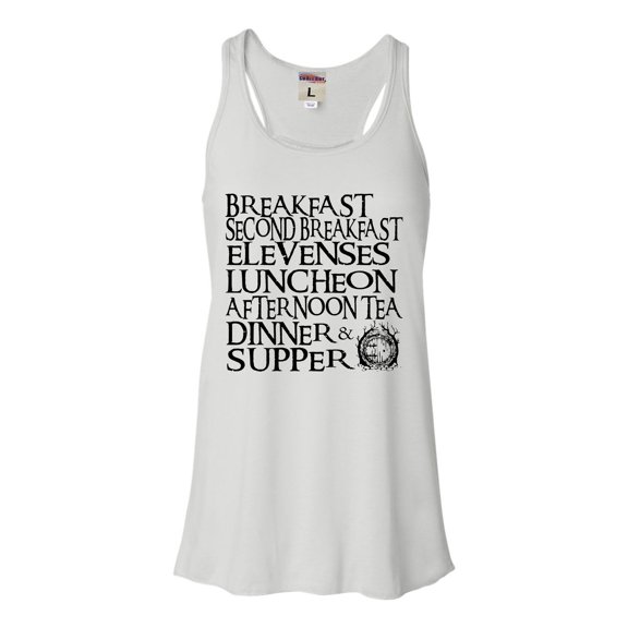 Womens The Seven Daily Meals Flowy Racerback Tank Top T-Shirt