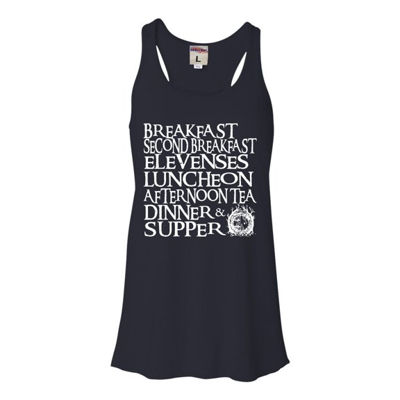 Womens The Seven Daily Meals Flowy Racerback Tank Top T-Shirt