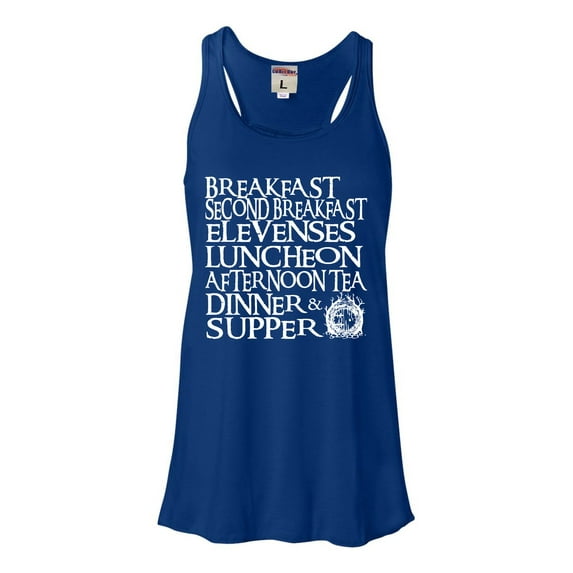 Womens The Seven Daily Meals Flowy Racerback Tank Top T-Shirt