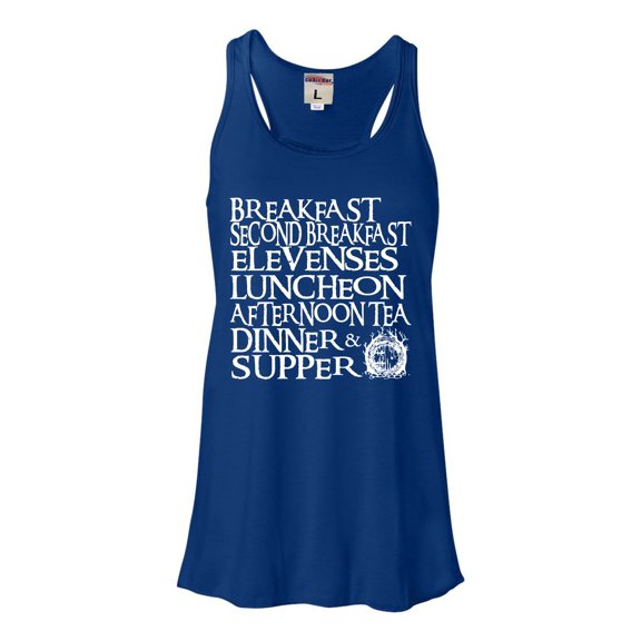 Womens The Seven Daily Meals Flowy Racerback Tank Top T-Shirt