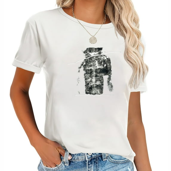 Womens The Shroud Of Turin Holy Face Of Jesus T-Shirt