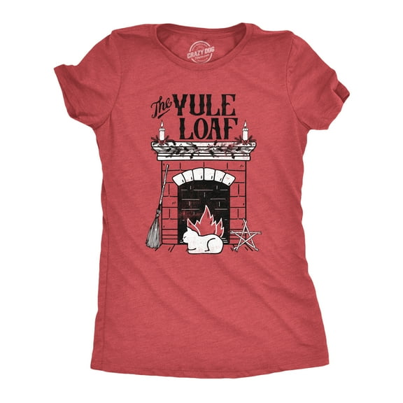 Womens The Yule Loaf T Shirt Funny Xmas Kitten Lovers Tee for Ladies Womens Graphic Tees