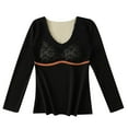 thumbnail image 1 of Womens Thermal Lace Trim Seamless Undershirt Long Sleeve Warm Base Layer Fitted Insulating Top Fleece Lined Cold Weather Wear, 1 of 5