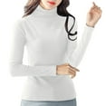 thumbnail image 1 of Womens Thermal Tops Long Sleeve turtle neck Tees Undershirts Fitted Tops Womens Fall Clothes Women'S Tops, 1 of 5