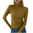 thumbnail image 1 of Womens Thermal Tops Long Sleeve turtleneck T Shirt Undershirts Fitted Tops for Women Fall Clothing Fashion Clothing, 1 of 4