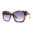 thumbnail image 1 of Womens Thick Bevel Geometric Cut Plastic Butterfly Sunglasses Tortoise Smoke, 1 of 4