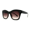 thumbnail image 1 of Womens Thick Horn Rim Hipster Boyfriend Sunglasses Brown Tort Brown, 1 of 4