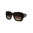 thumbnail image 1 of Womens Thick Plastic 90s Mod Butterfly Designer Sunglasses Tortoise Brown, 1 of 4