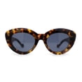 thumbnail image 1 of Womens Thick Plastic Mod Fashion Large Cat Eye Sunglasses Tortoise Black, 1 of 4