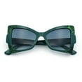 thumbnail image 1 of Womens Thick Plastic Oversized Cat Eye Butterfly Fashion Sunglasses Green - Smoke, 1 of 8