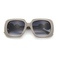 thumbnail image 1 of Womens Thick Rectangle Star Stud Jewel Trim Arm Diva Sunglasses Grey - Smoke, 1 of 7