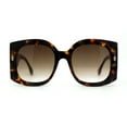 thumbnail image 1 of Womens Thick Temple Plastic Square Mod Butterfly Sunglasses Tortoise Brown, 1 of 5