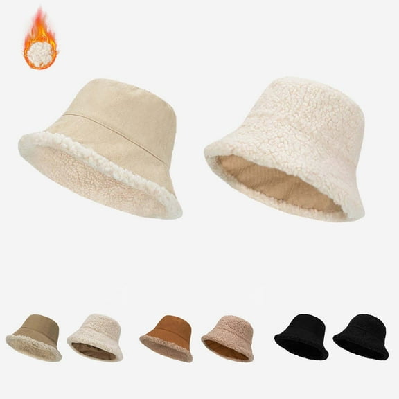 Womens Thickened Fisherman Beanie for Autumn and Winter Thermal Knit Cap for Cold Weather